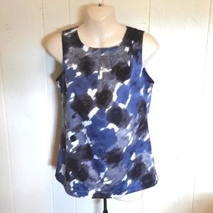 **3/$25**  ESPRIT Sleeveless Sateen Blouse Blue/Black/Grey/White - Small